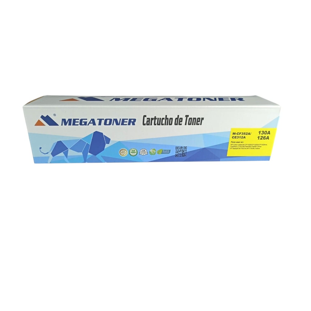 Tóner HP 130A/126A MEGATONER Genérico Yellow (M-CF352A/CE312A) Compatible con HP M176 M177