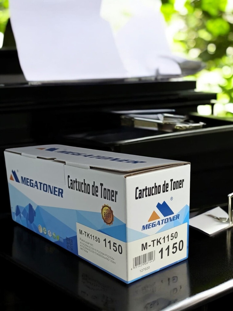 Tóner Kyocera 1150 MEGATONER Genérico Negro (M-TK1150) Compatible con Kyocera ECOSYS M2135 ECOSYS M2635 ECOSYS M2735 ECOSYS P2235