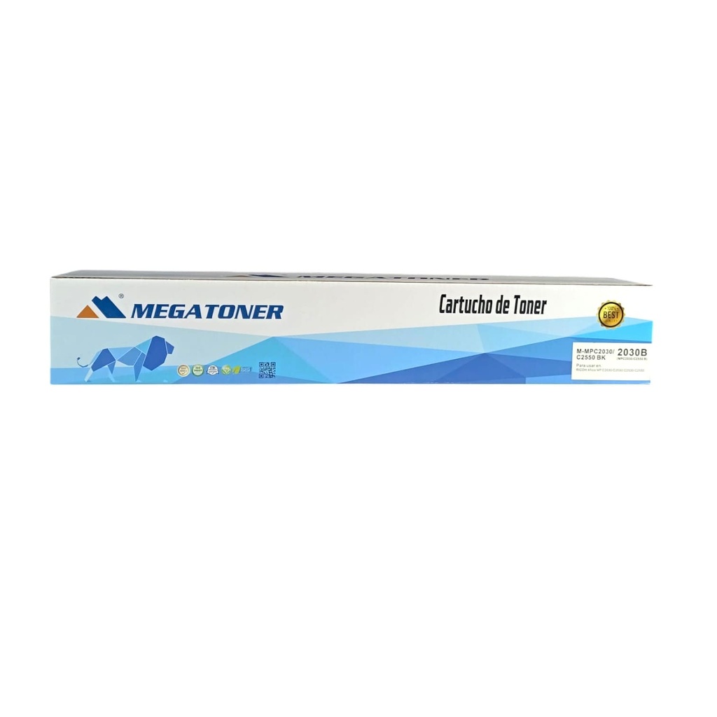 Tóner Ricoh 2030/2550 MEGATONER Genérico Negro (M-MPC2030/C2550 B) Compatible con Ricoh MPC2030 C2050 C2530 C2550