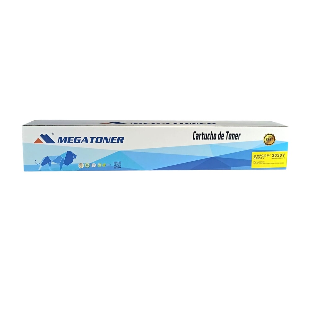 Tóner Ricoh 2030/2550 MEGATONER Genérico Negro (M-MPC2030/C2550 Y) Compatible con Ricoh MPC2030 C2530 C2550
