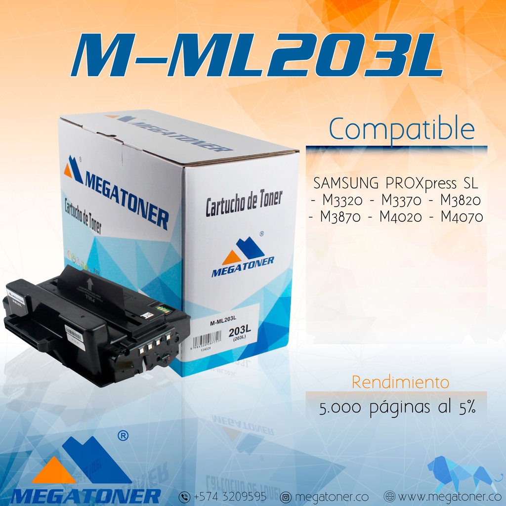 Cartucho MEGATONER M-ML203L (203L)