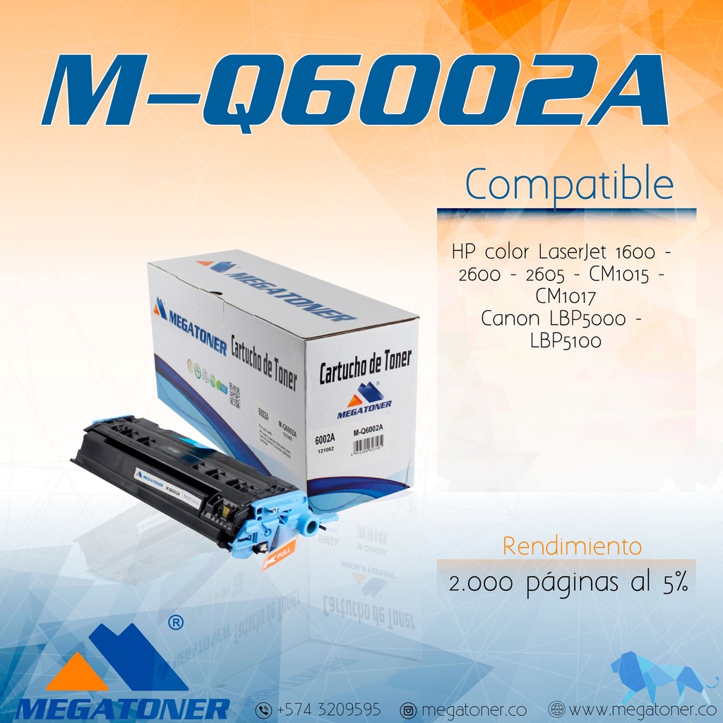 Cartucho MEGATONER M-Q6002A (124A)