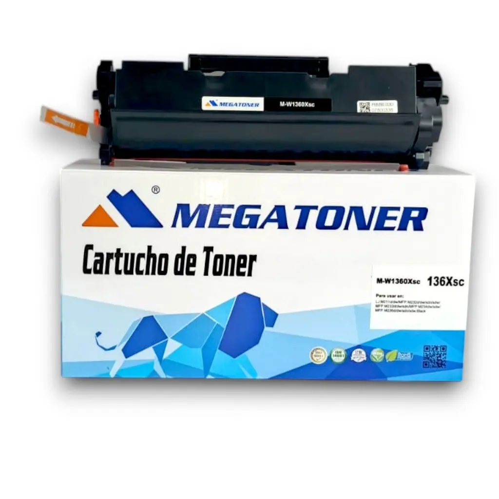 [121196] Tóner HP 136X sin chip (W1360X) Compatible con HP M211, M232, M233, M234, M236, sd | Megatoner