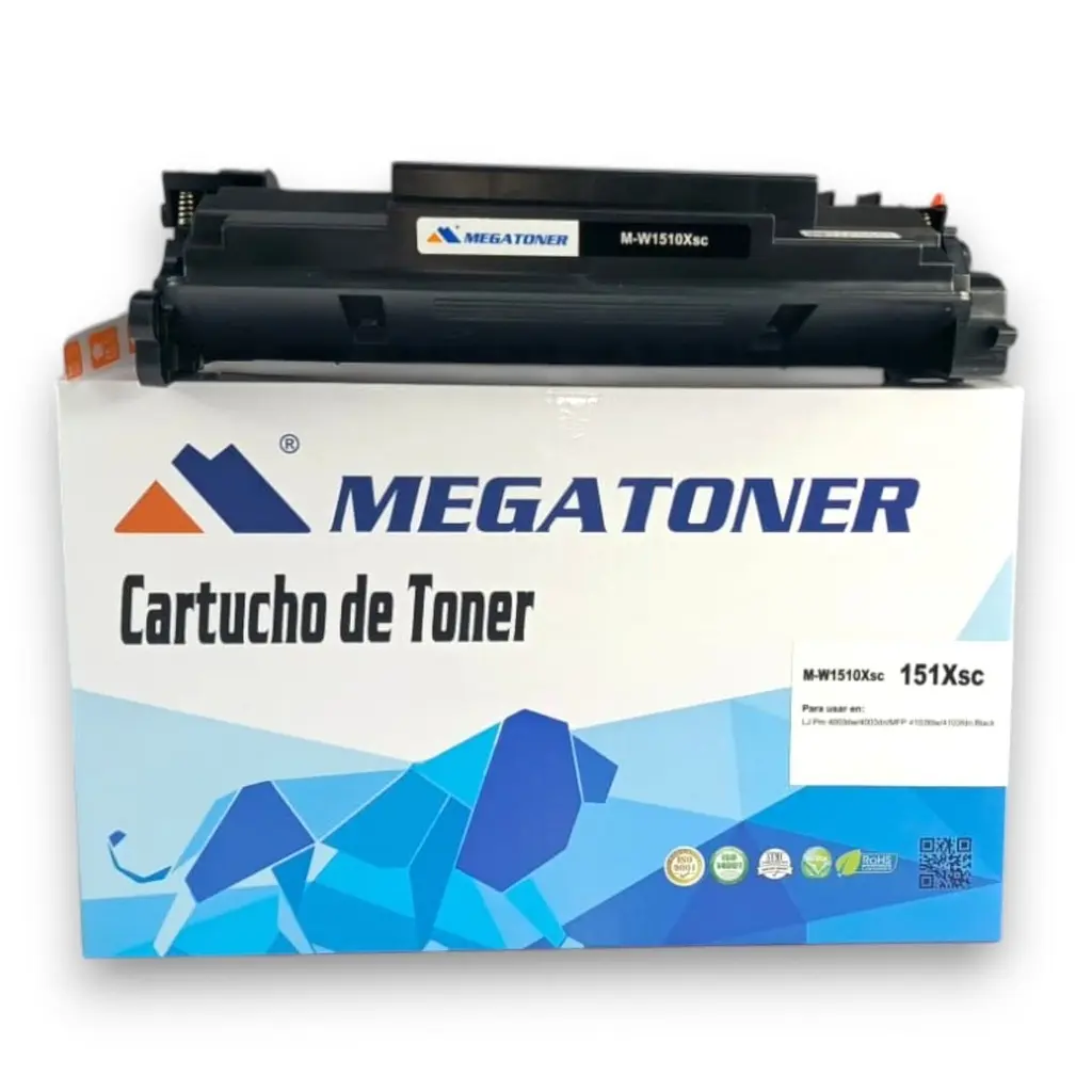 [121210] Tóner HP 151X Negro sin chip W1510X Compatible con HP 4003, 4103 | Megatoner