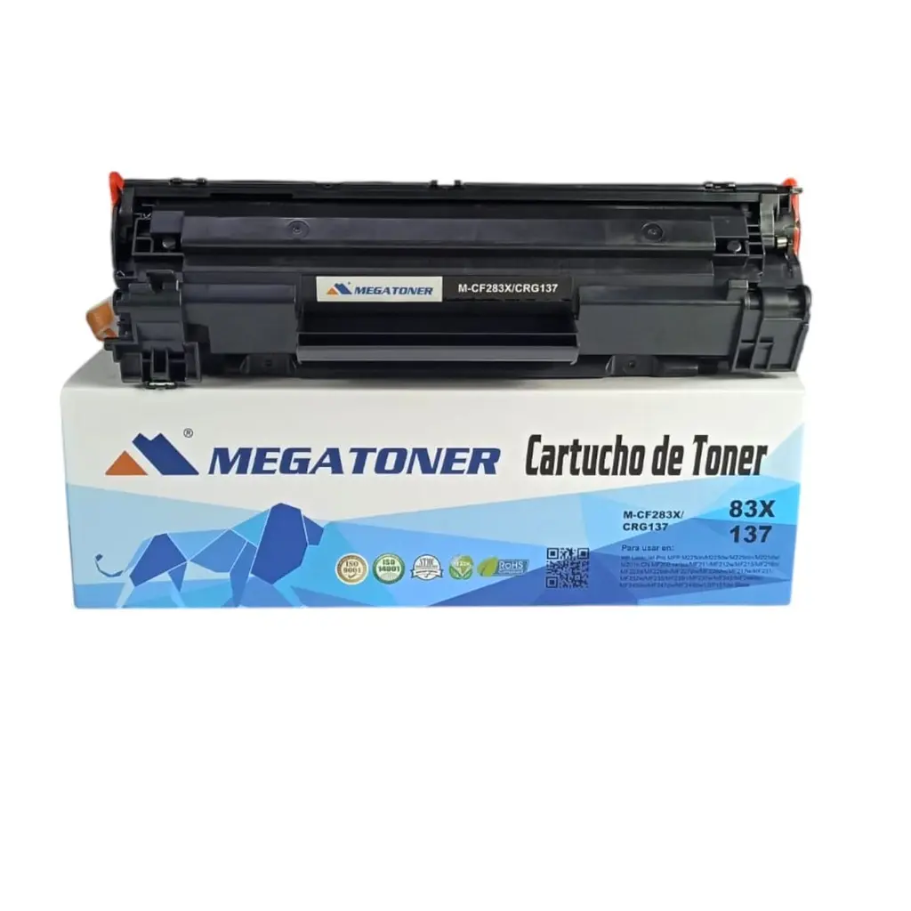 Tóner HP 83X (CF283X) Compatible con HP M125, M127, M201, M225  
Canon MF200 | Megatoner