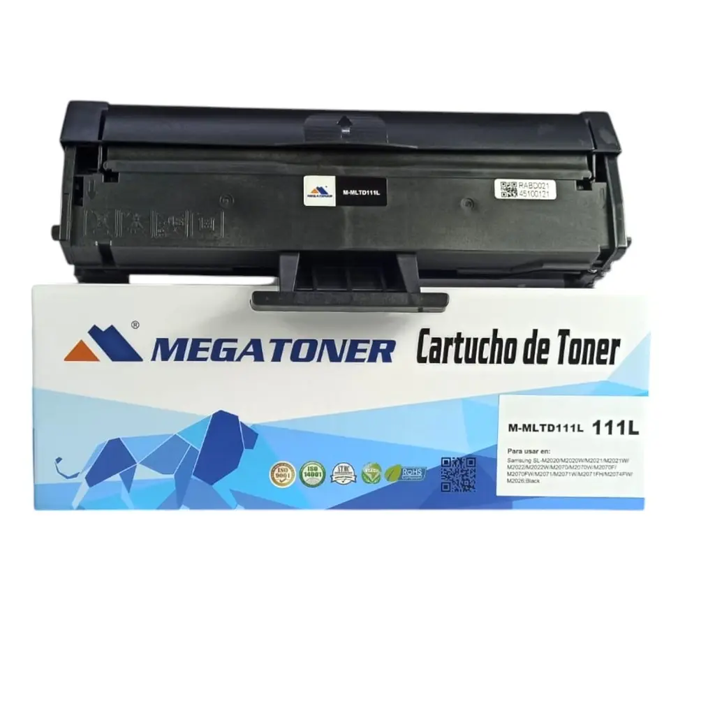 [124031] Tóner Samsung 111L Negro MLTD-111L Compatible con Samsung SL-M2020 SL-M2070 | Megatoner
