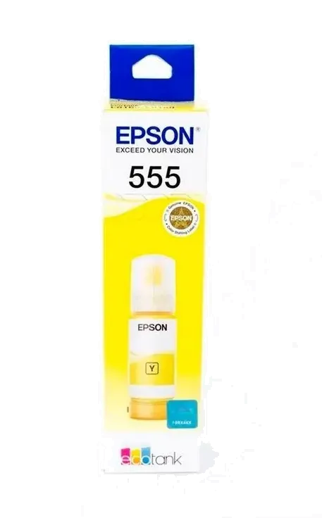 Botella de Tinta Amarilla Epson 555 (T555420-AL) 70 ml  L8160 L8180 | Original