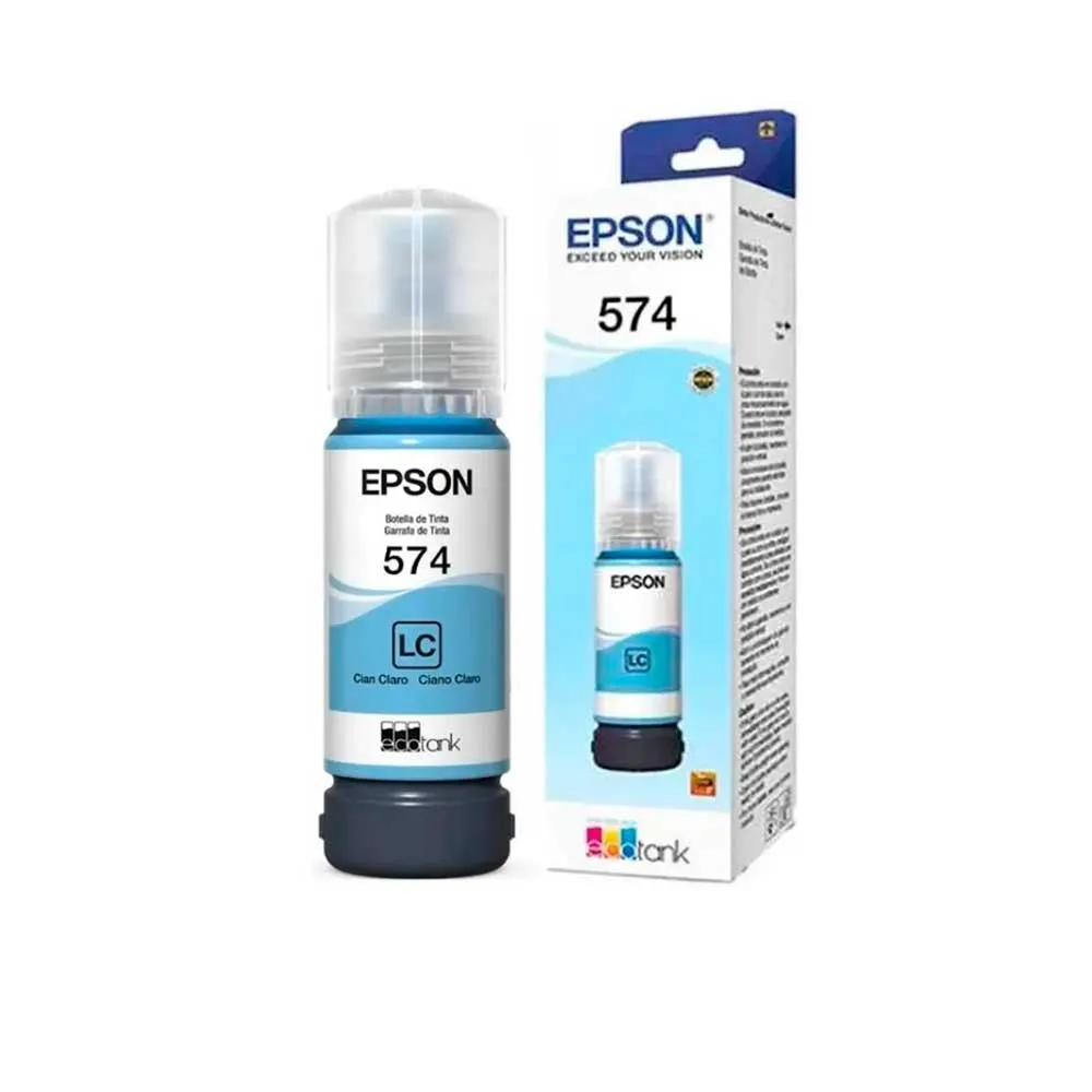 [215092] Botella de Tinta Epson 574 Cian Claro T574120 | ORIGINAL
