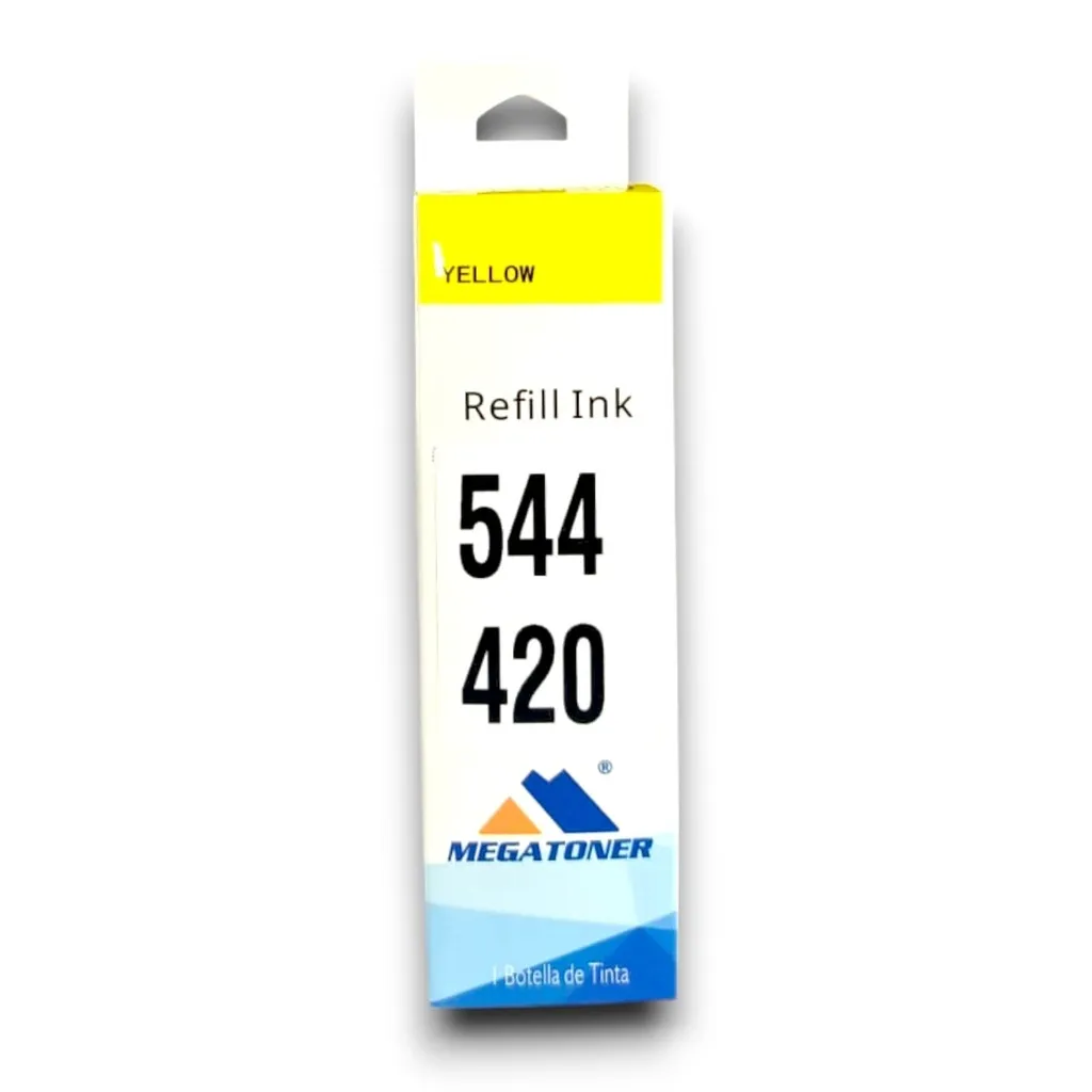 [225008] Botella de Tinta Epson 544 Amarillo T544420 Compatible con Epson L1110 L3110 L3150 L5190 | Megatoner