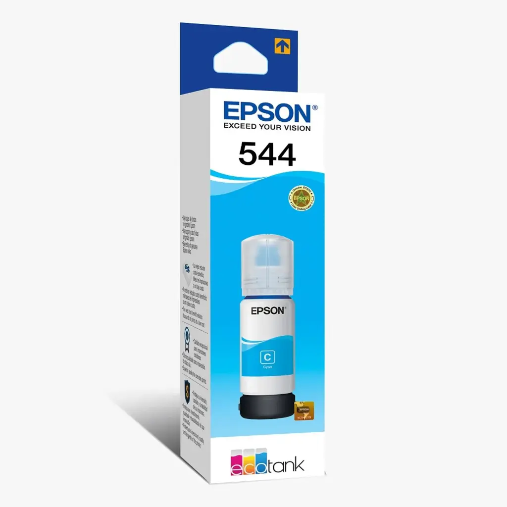 Botella de Tinta Epson 544 Cian T544220 65 ml  L3150 L3110 L3160 L5190 | Original