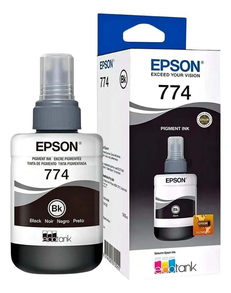 Botella de Tinta Epson 774 Negro T774120 | Original