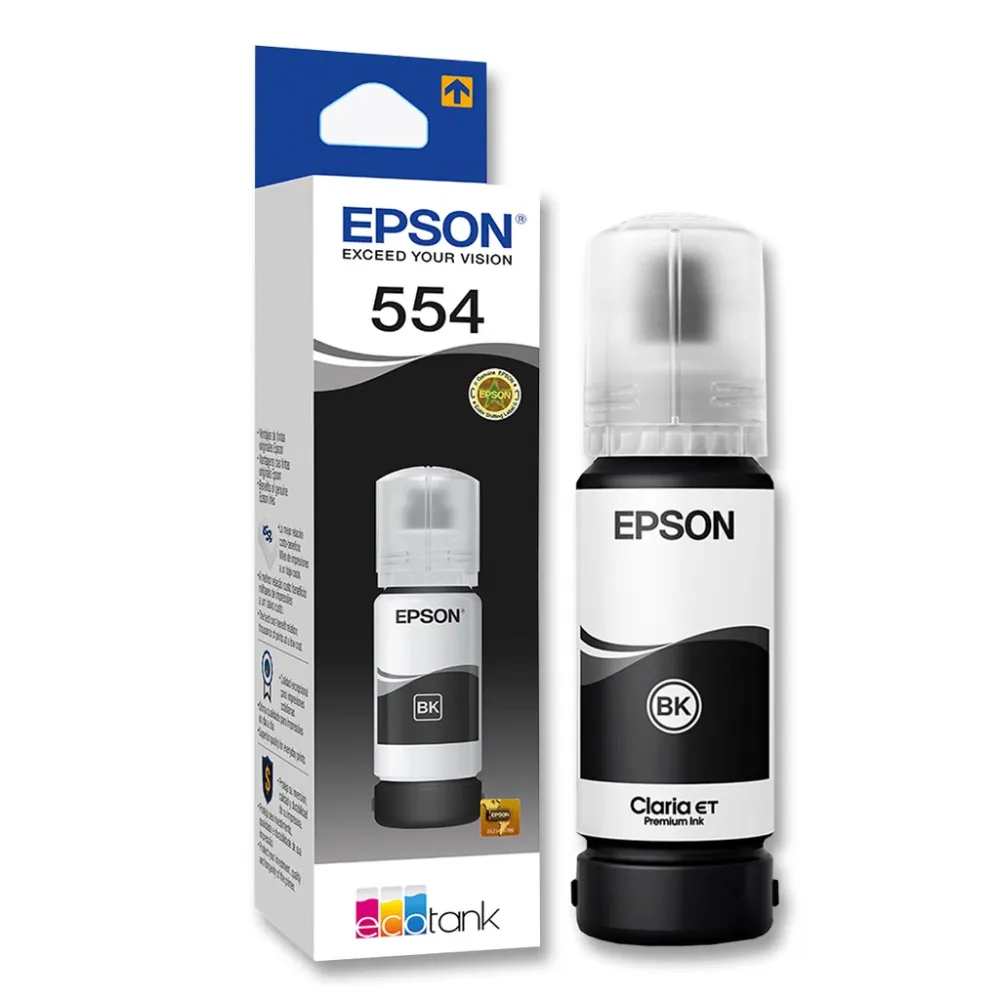Botella de tinta Epson T554120 Negro | Original