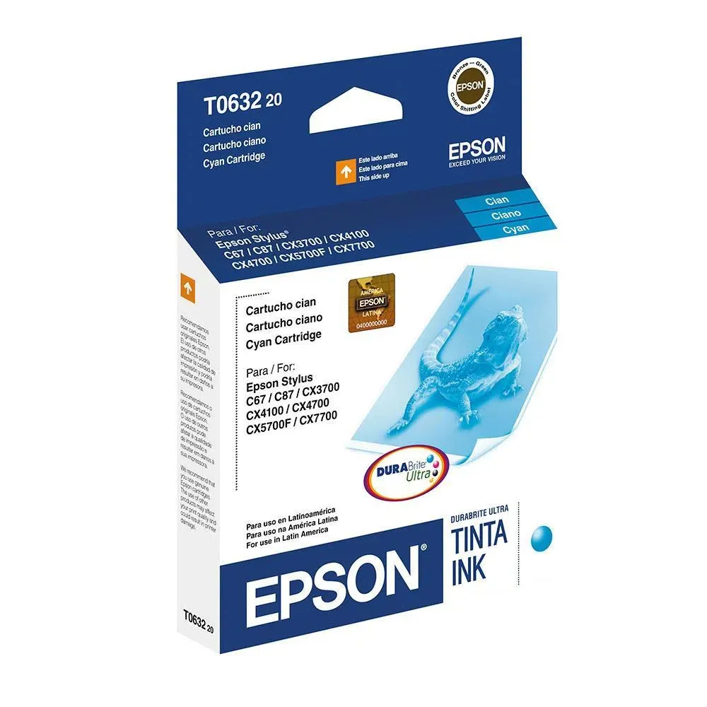 [215072] Cartucho de Tinta Epson Cian T063220 | Original