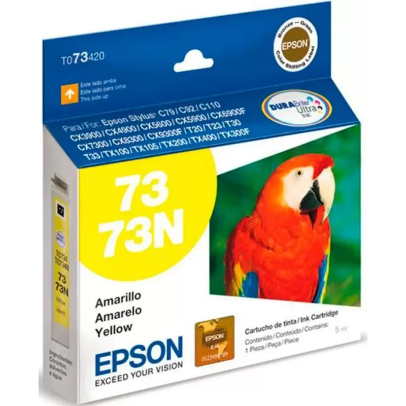 [215066] Cartucho de Tinta Epson 73 Amarillo T073420 | Original