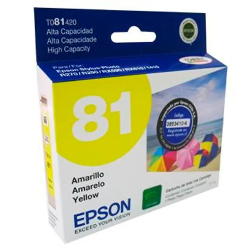 [215062] Cartucho de Tinta Epson 81 Amarillo T081420 | Original