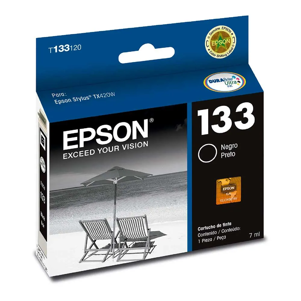 Cartucho de Tinta Epson 133 Negro T133120 | Original