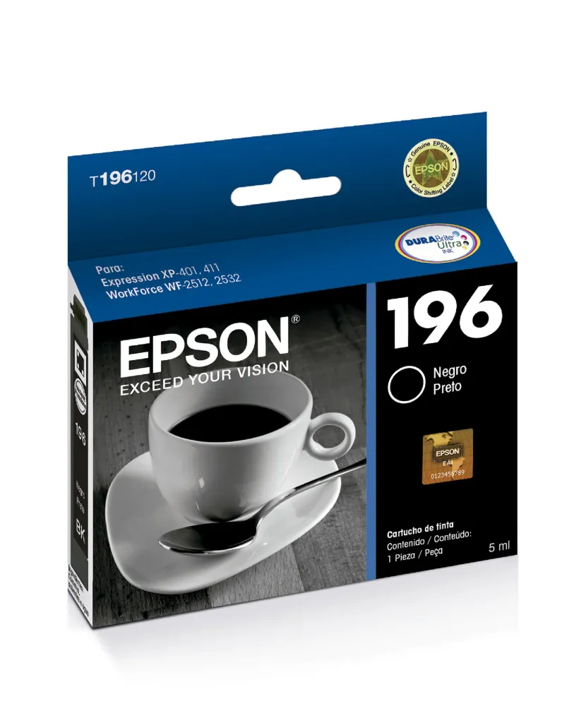 [215042] Cartucho de Tinta Epson T196120 Black | Original