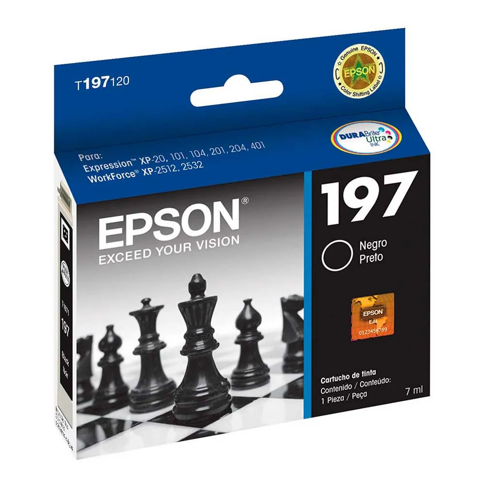 [215038] Cartucho de Tinta Epson T197120 Black | Original