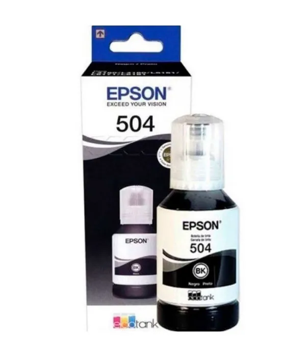 [215033] Botella de Tinta Epson 504 Negro T504120 | Original