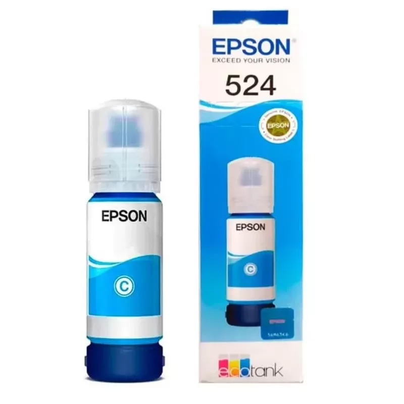 [215028] Botella de Tinta Epson 524 Cian T524220 | Original