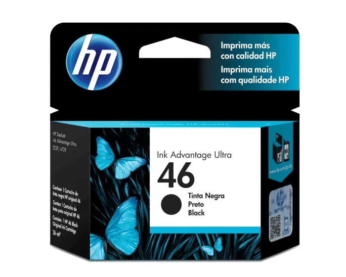 Cartucho de Tinta HP 46 Black (CZ637AL) | Original