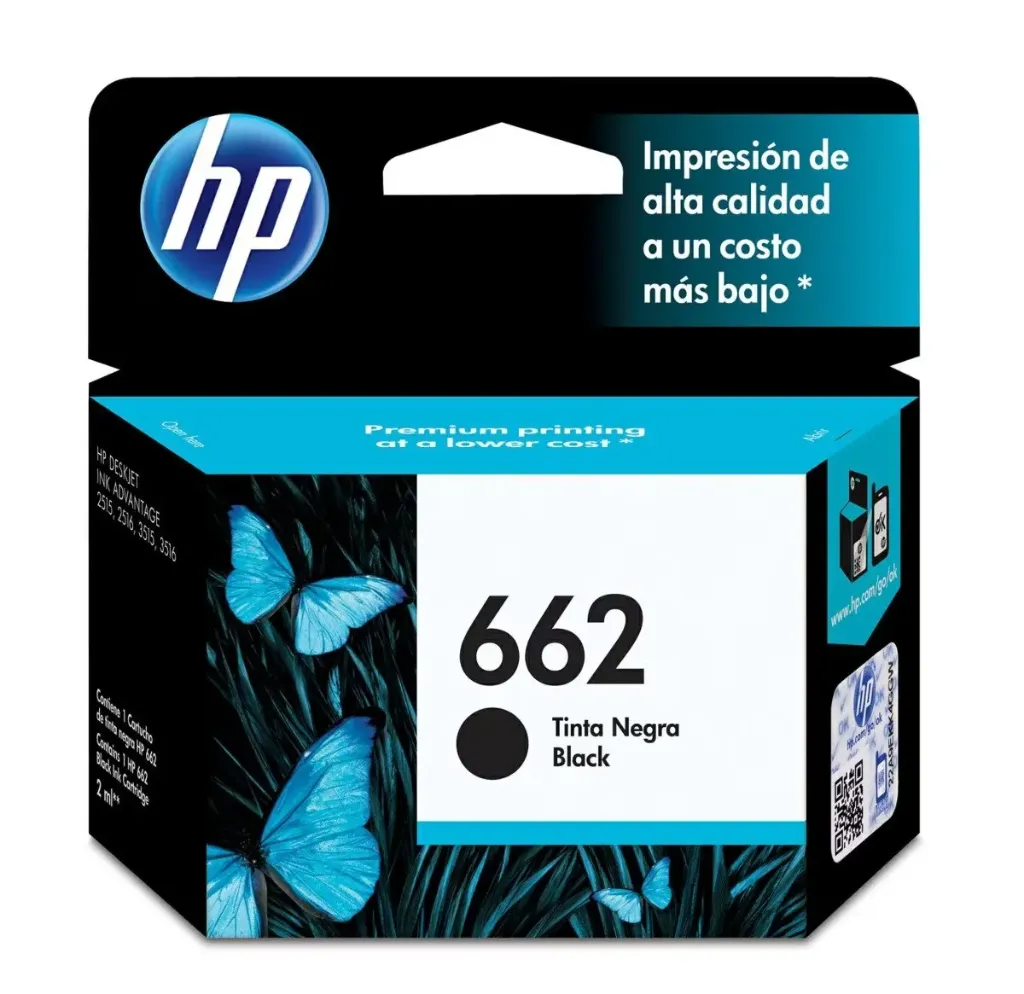 [211003] Cartucho de Tinta HP 662 Black (CZ103AL) - Original