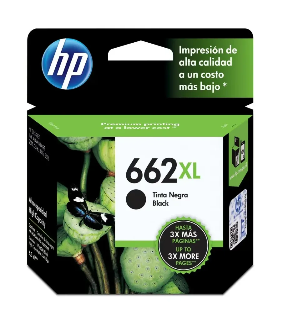 [211018] Cartucho de Tinta HP 662XL Black (CZ105AL) | Original