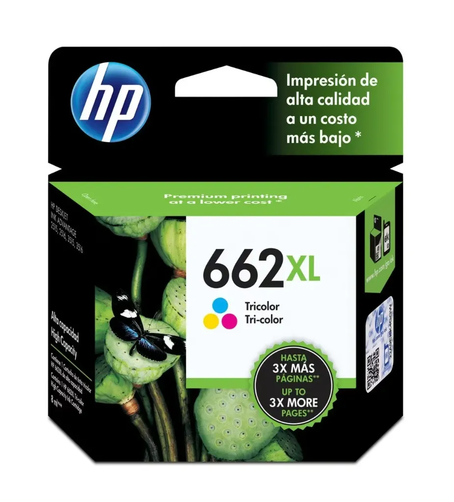 Cartucho de Tinta HP 662XL Tricolor (CZ106AL) | Original
