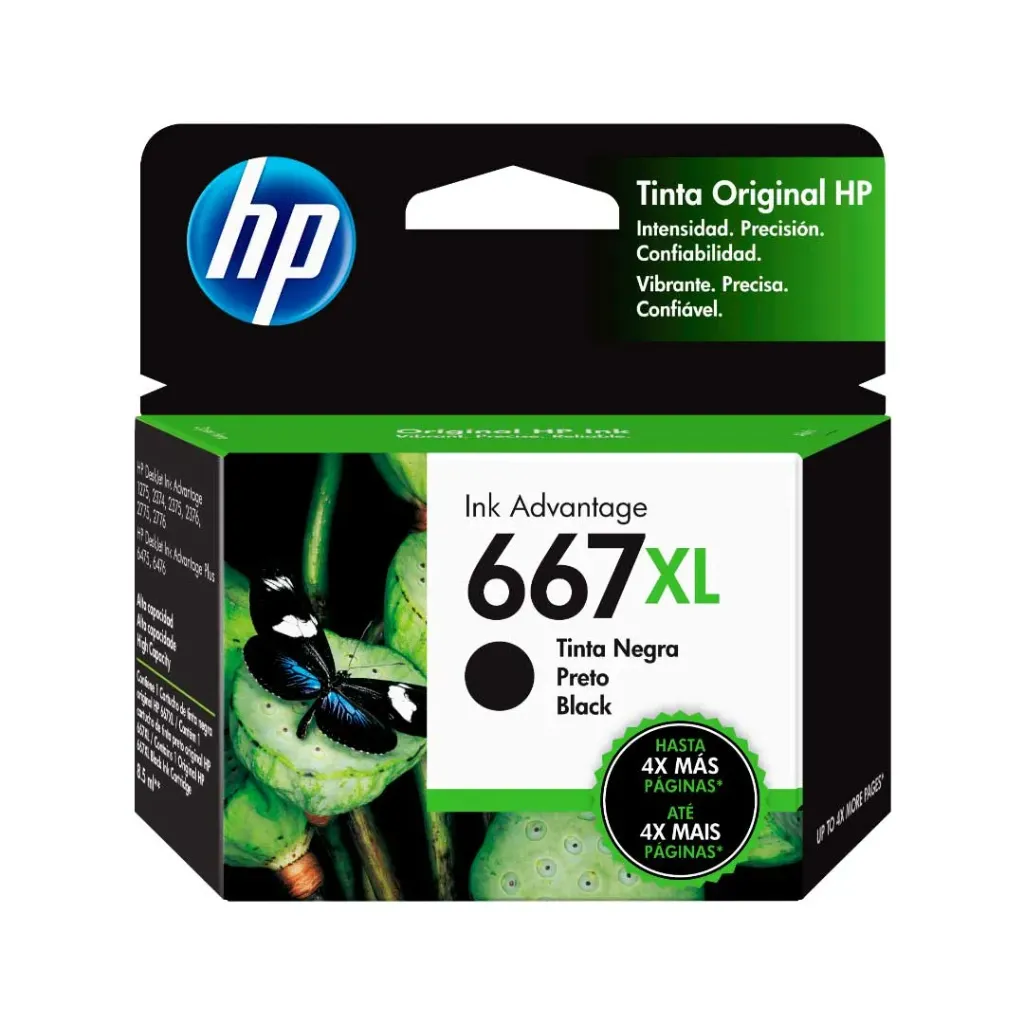 Cartucho de Tinta HP 667XL Black (3YM81AL) | Original