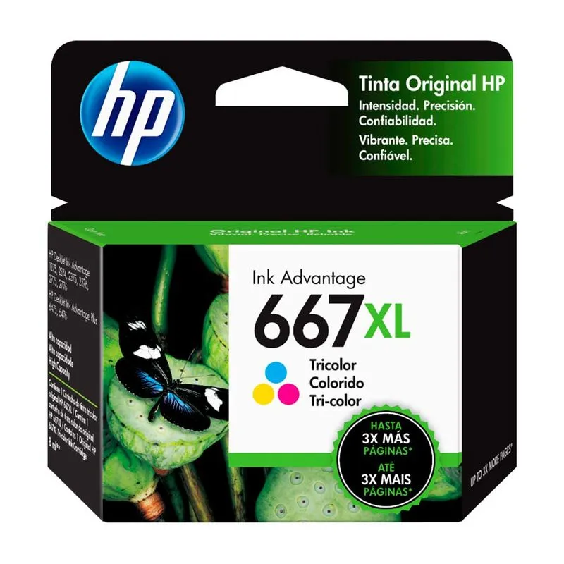 Cartucho de Tinta HP 667XL Tricolor (3YM80AL) | Original
