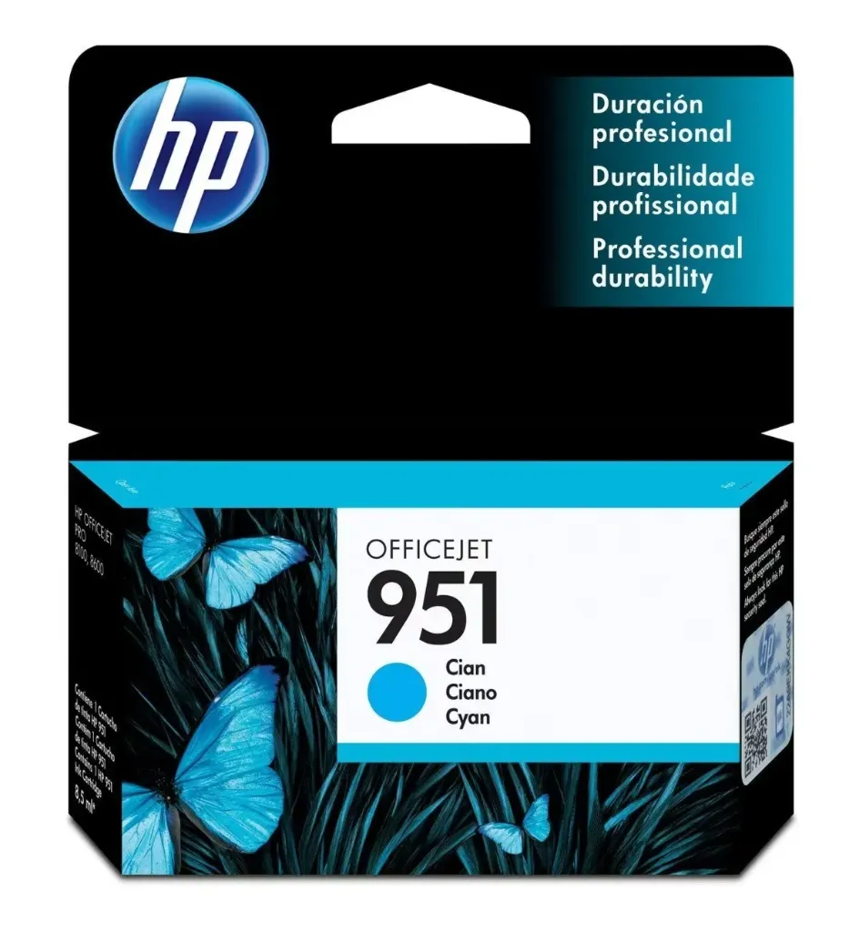 [211141] Cartucho de Tinta HP 951 Cian (CN050AL) | Original