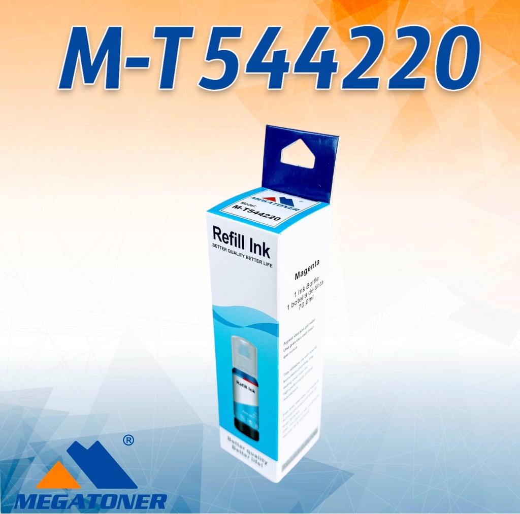 Botella de Tinta Epson 544 MEGATONER Genérico Cyan (M-T544220) Compatible con Epson L1110 L3110 L3150 L5190