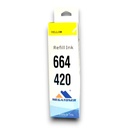 Botella de Tinta Epson 664 MEGATONER Genérico Yellow (M-T664420) Compatible con Epson L1110 L3110 L3150 L5190