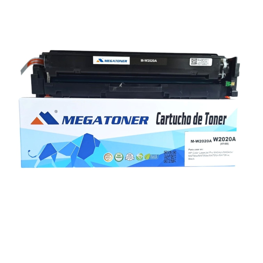Tóner HP 414A (W2020A) Compatible con HP M454, M479 | Megatoner