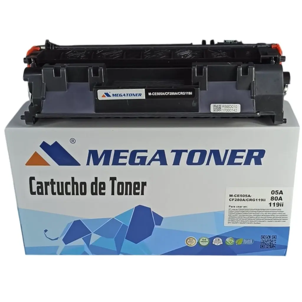 Tóner HP 05A/80A Negro Con Chip CE505A/CF280A/CRG-119 Compatible con HP M425 P2030 P2033 | Megatoner