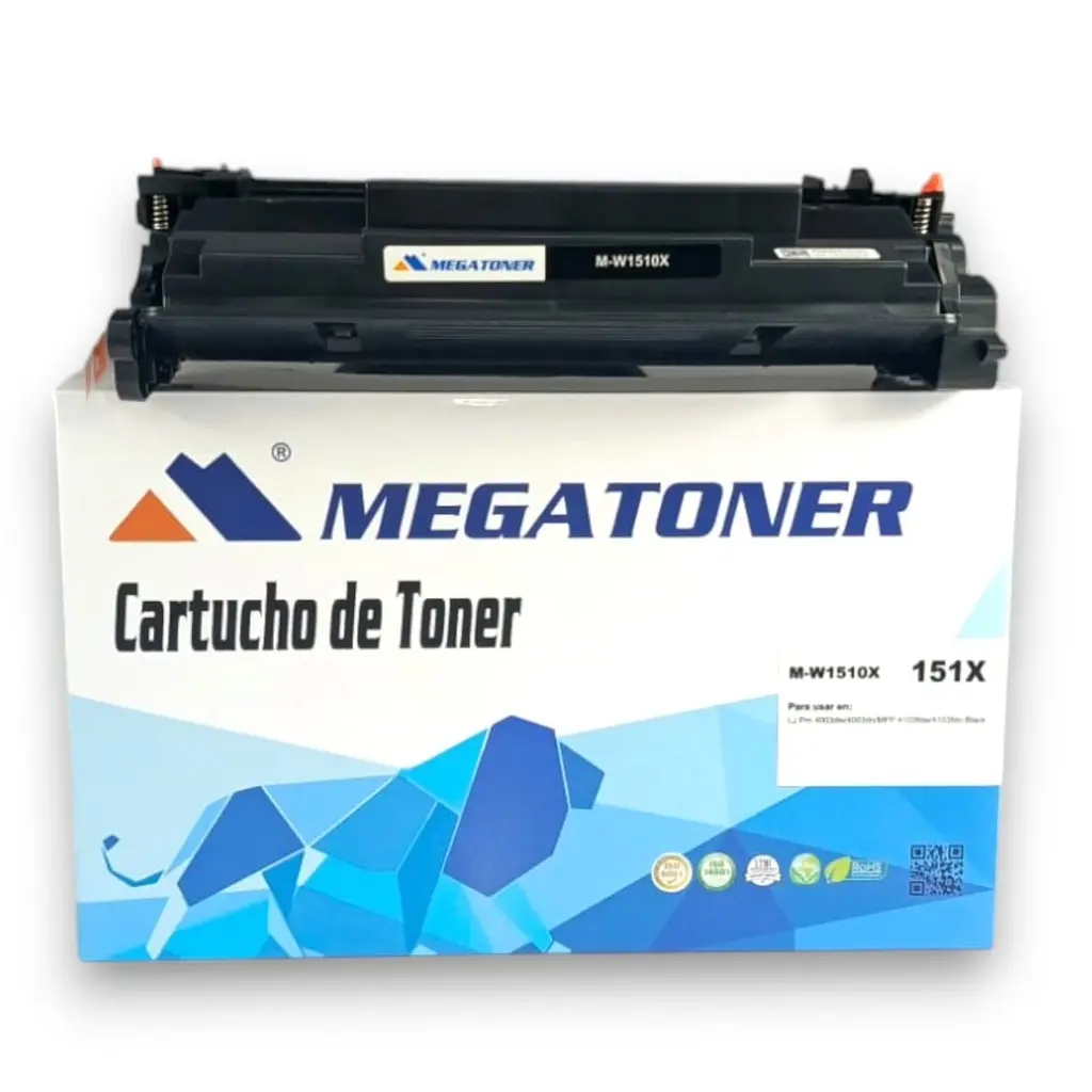 [121211] Tóner HP 151X Negro con chip W1510X Compatible con HP 4003, 4103 | Megatoner