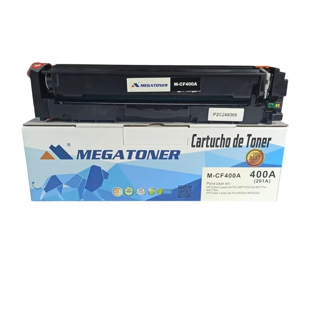 [121114] Tóner HP 201A Negro CF400A Compatible con HP M252, M274, M277 | Megatoner