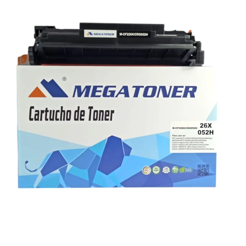 [121123] Tóner HP 26X Negro CF226X/CRG052H Compatible con HP M402, M426  
Canon LBP212, LBP214, LBP215, MF421, MF426, MF428, MF429, MF424, MF426, MF429 | Megatoner