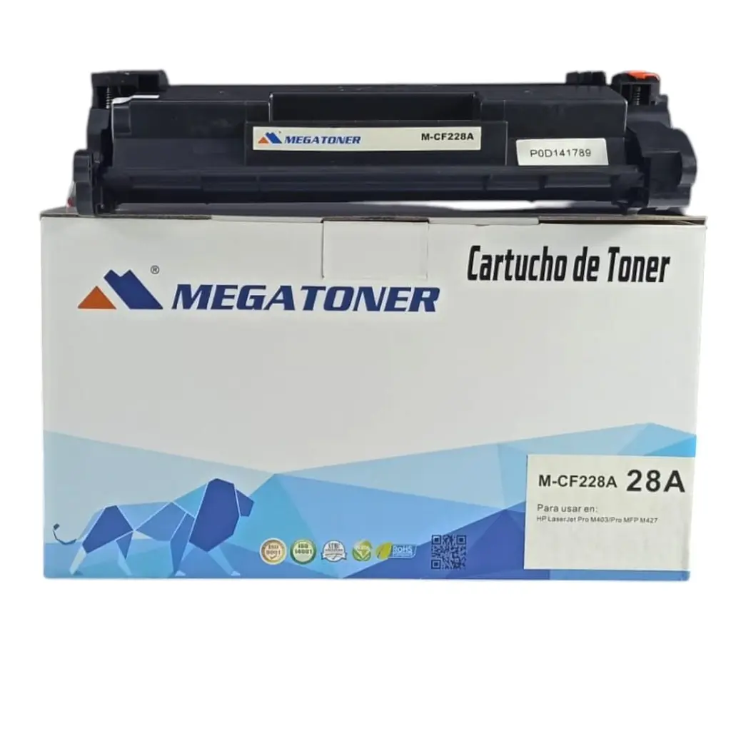 Tóner HP 28A Negro Con Chip CF228A Compatible con HP M403, M427 | Megatoner