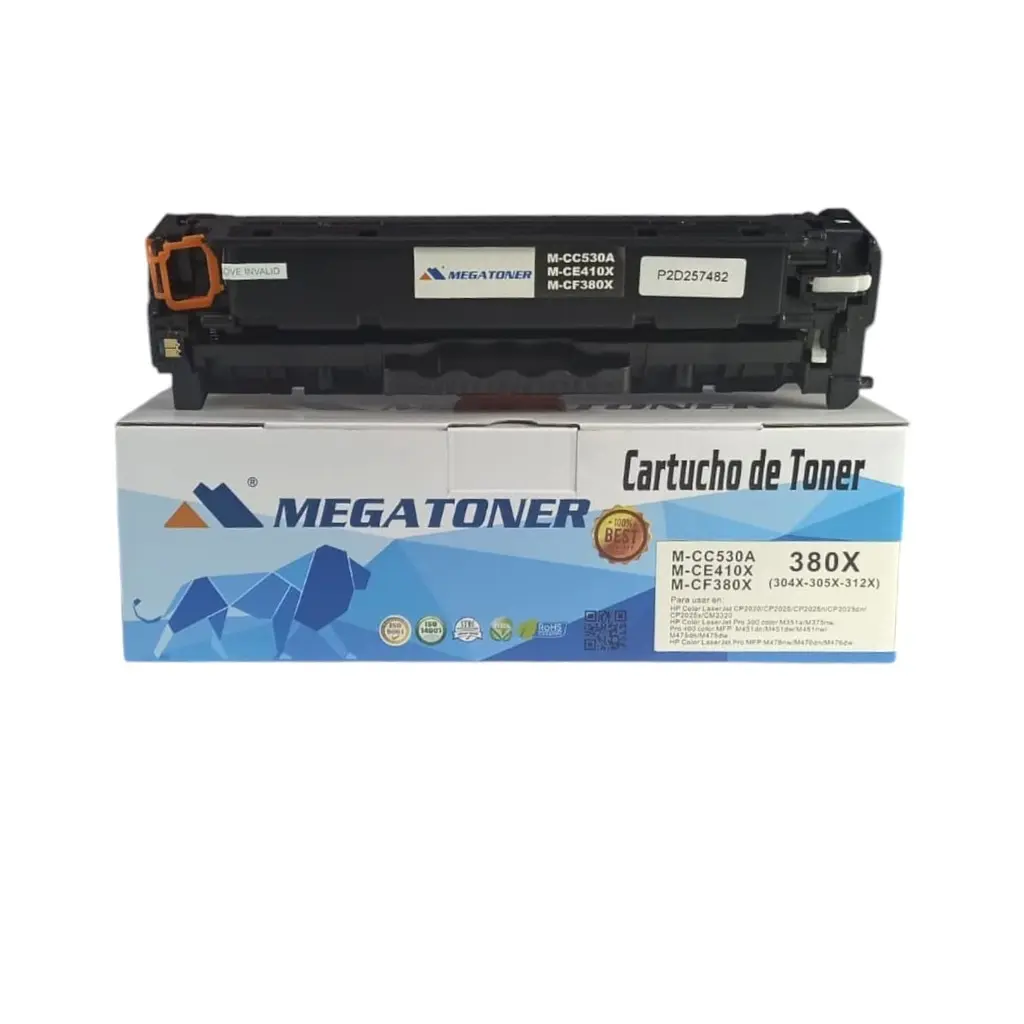 Tóner HP 304A/305X/312X Negro CC530A/CE410X/CF380X Compatible con HP CP2020, CP2024, CP2025, CP2026, CP2027, CM2320, M2320, 300 M351a, 300 M375nw, M451 | Megatoner