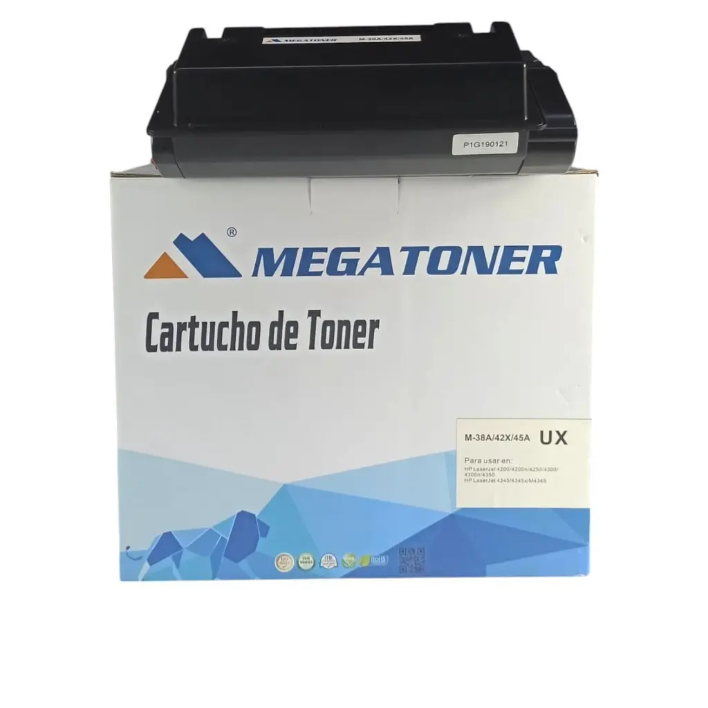 Tóner HP 38A/42X/45A Negro Con Chip Q1338A Q5942X Q5945A Compatible con HP LaserJet 4200 4240 | Megatoner