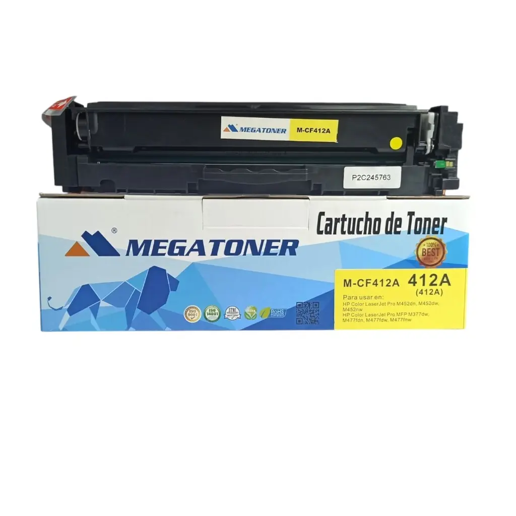 [121132] Tóner HP 412A (CF412A) Compatible con HP M452, M477 | Megatoner