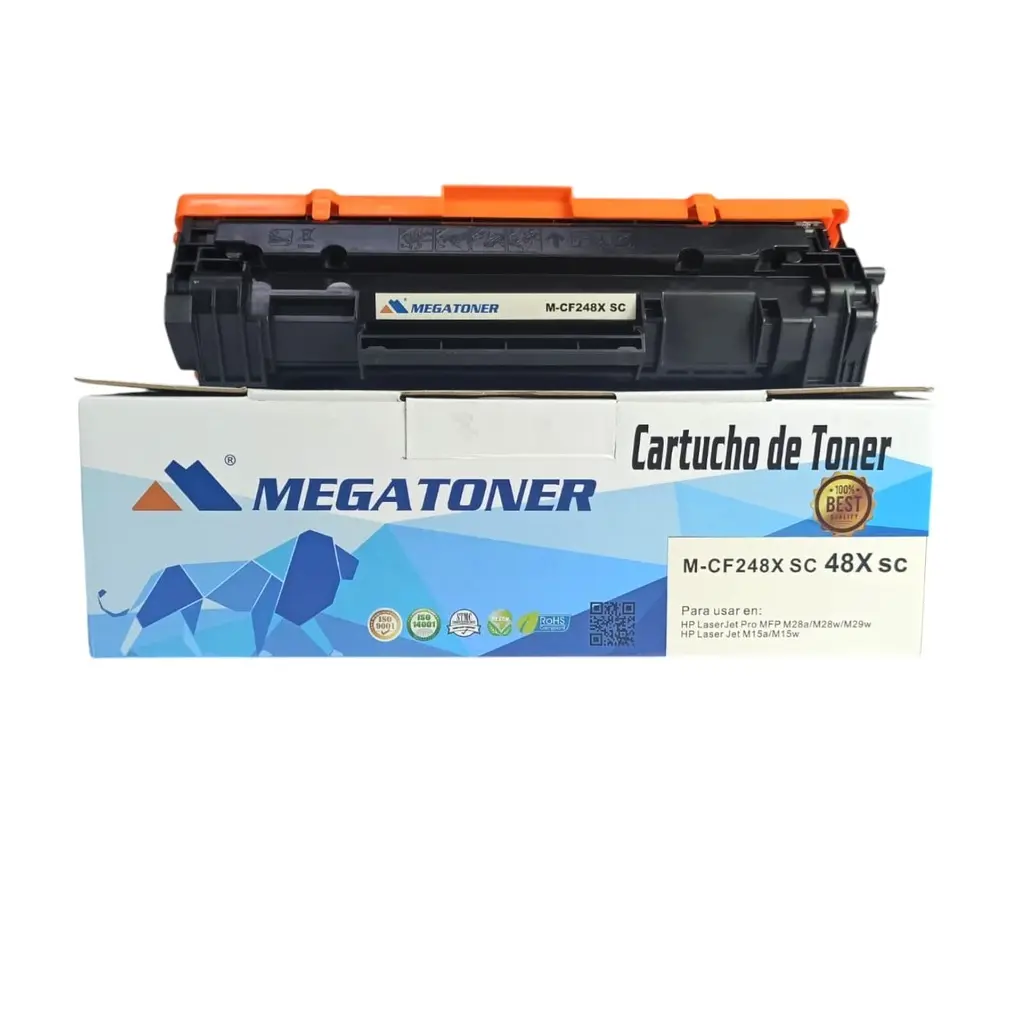 Tóner HP 48X Negro sin chip CF248X Compatible con HP M15, M28 | Megatoner