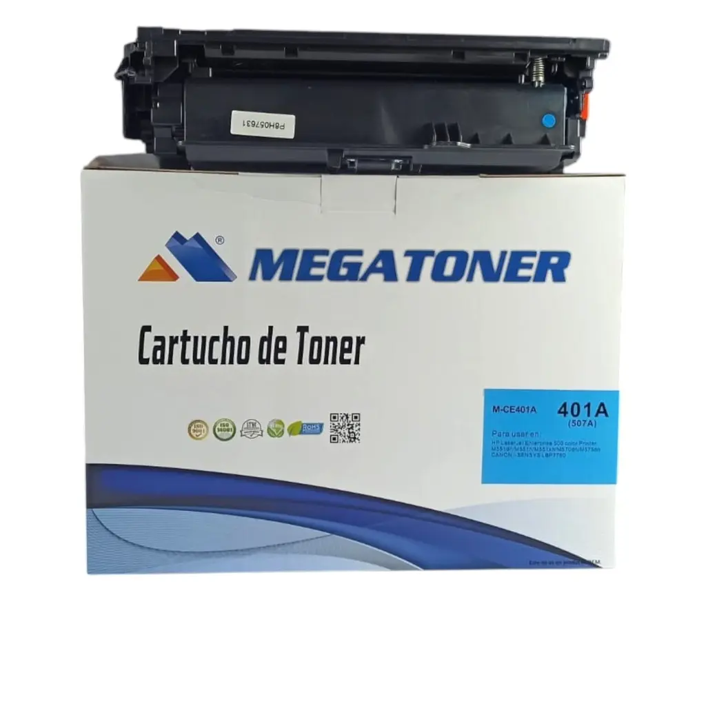 Tóner HP 507A Cian CE401A Compatible con HP 500 M551 | Megatoner
