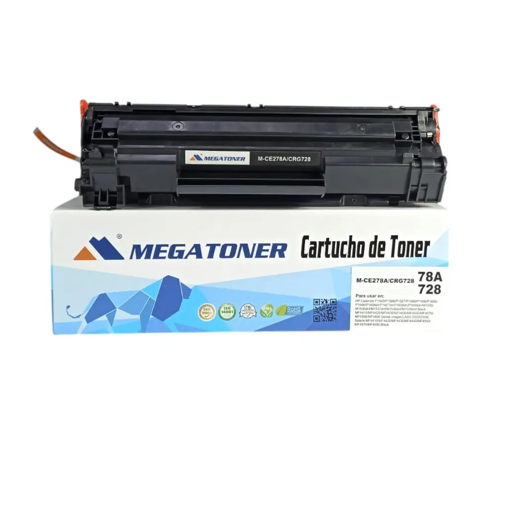 Tóner HP 78A Negro Con Chip CE278A Compatible con HP M1530, P1560, P1600, P1566, P1567 | Megatoner