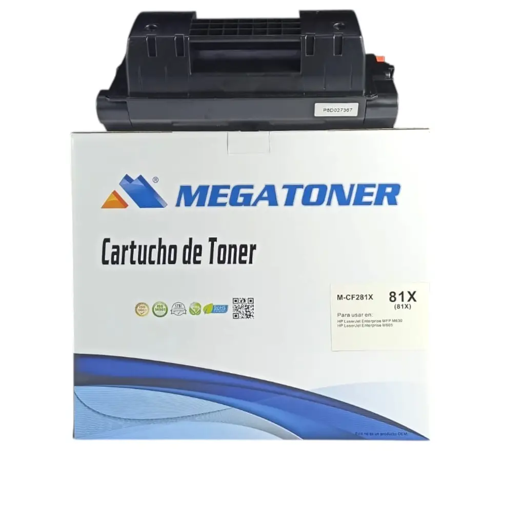 Tóner HP 81X Negro CF281X Compatible con HP M605, M606, M630 | Megatoner