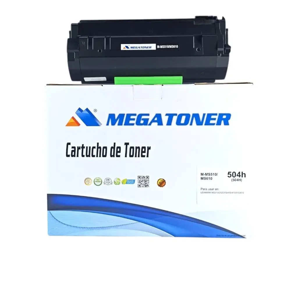 Tóner Lexmark 504H Negro Con Chip Compatible con MS410 MS415 MS510 MS610 | Megatoner