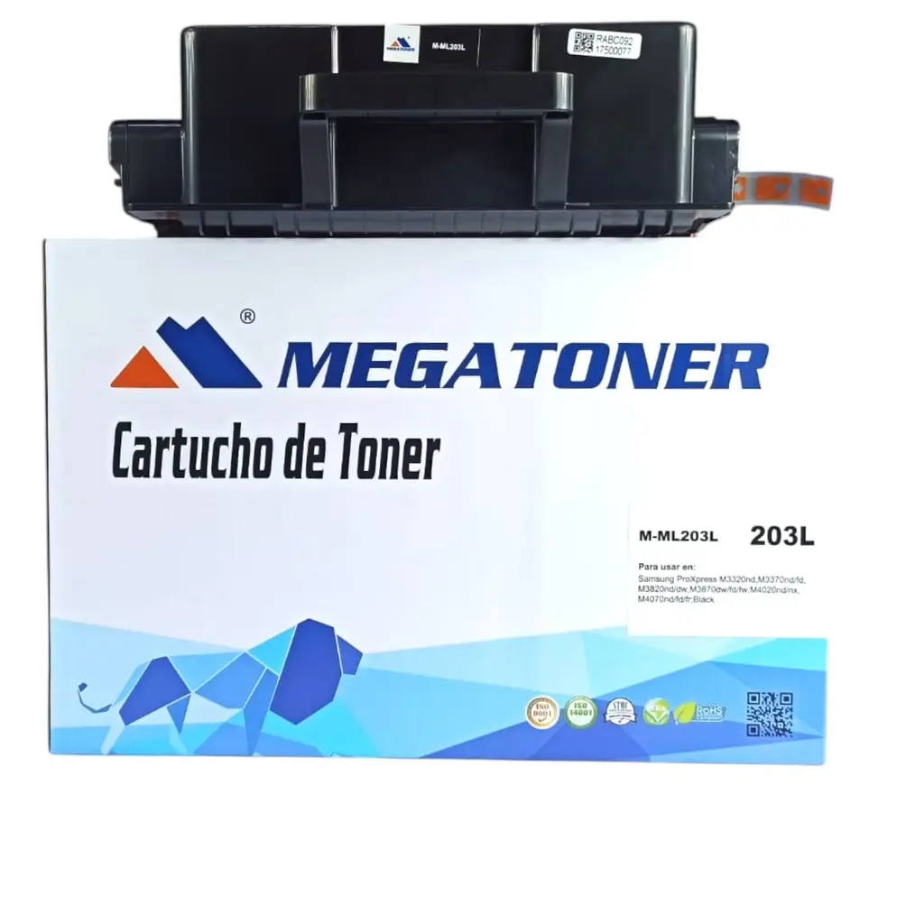 [124029] Tóner Samsung 203L (ML203L) Compatible con Samsung ML-2010, ML-2510, SCX-4321  
Xerox 3117 | Megatoner