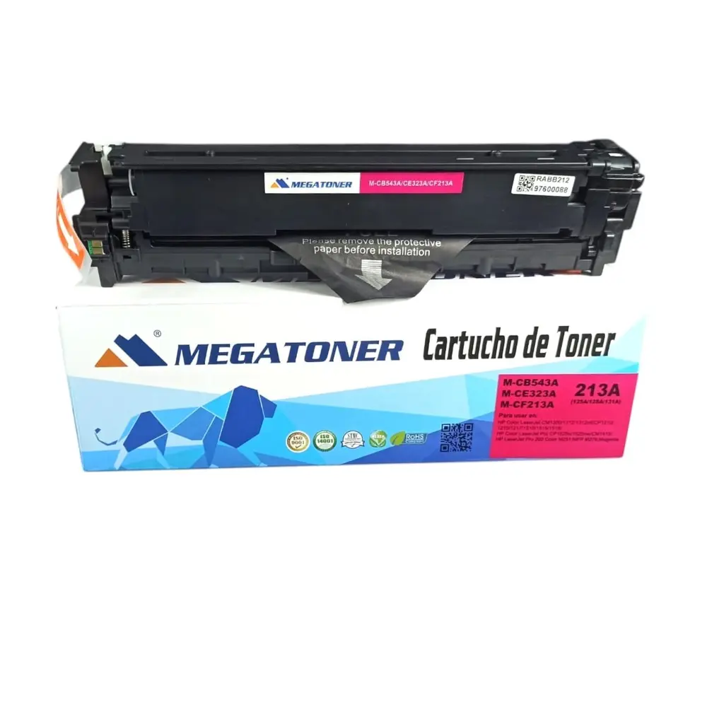 [121047] Tóner HP 125A Magenta CB543A Compatible con HP Color LaserJet 1215, 1312, 1515 | Megatoner