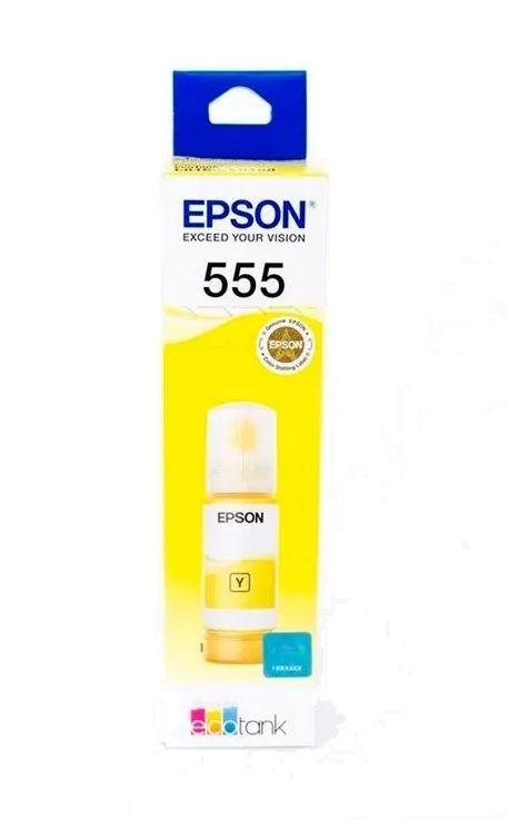 Botella de Tinta Amarilla Epson 555 (T555420-AL) 70 ml  L3150 L3110 L3160 L5190 | Original